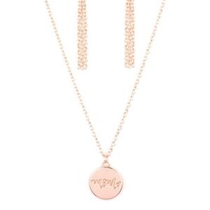 Rose Gold 'Mama' Pendant Necklace